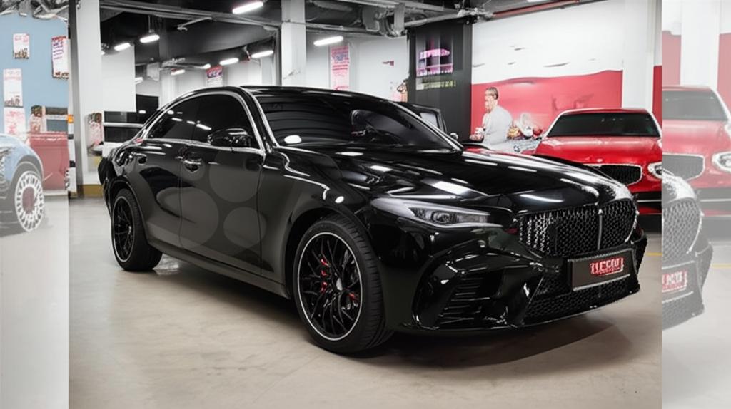 Professionally wrapped car looking brand new and glossy