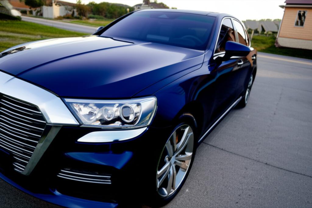Luxury car looking pristine and shiny after being wrapped