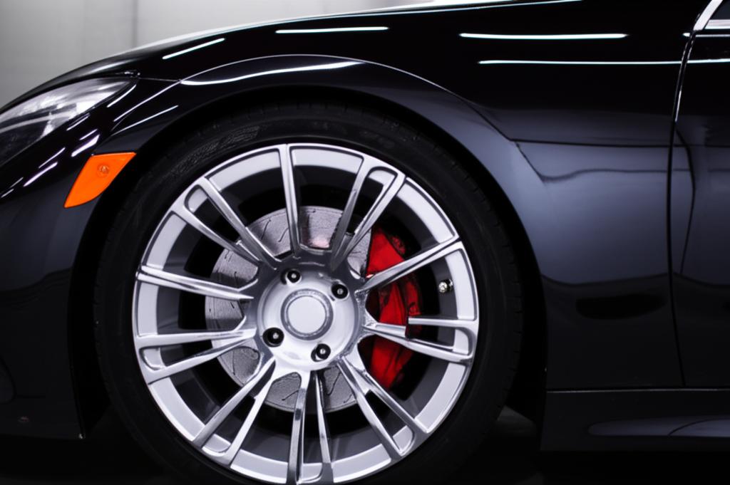 A car with a perfectly applied protective film, looking new and shiny.