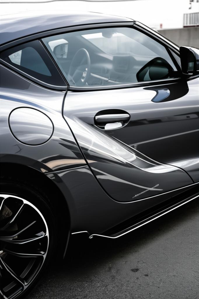 Toyota Supra with freshly applied TPU film