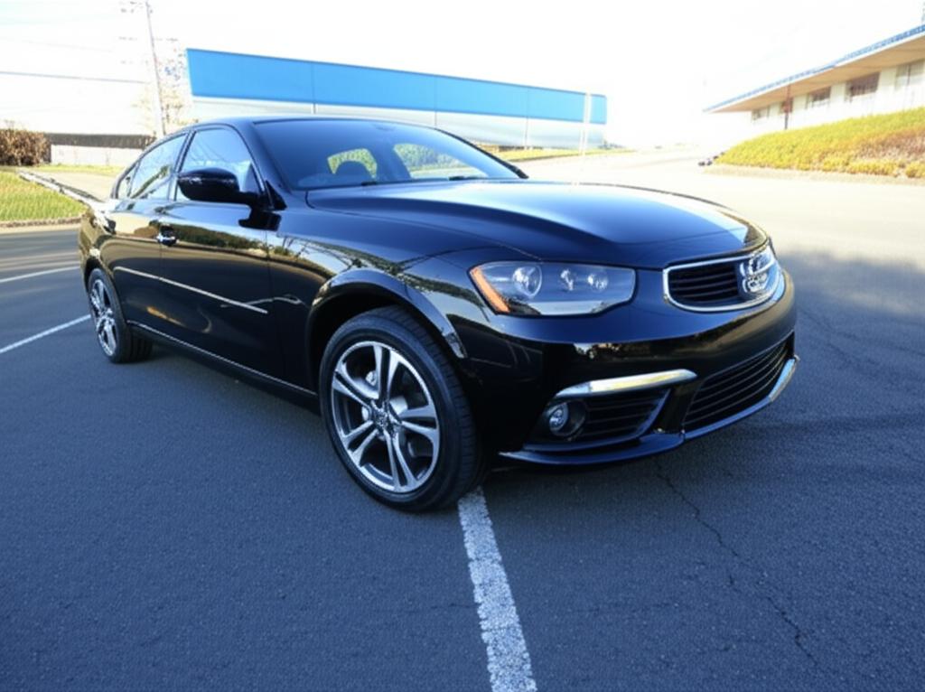 Car with a perfectly glossy finish parked outdoors